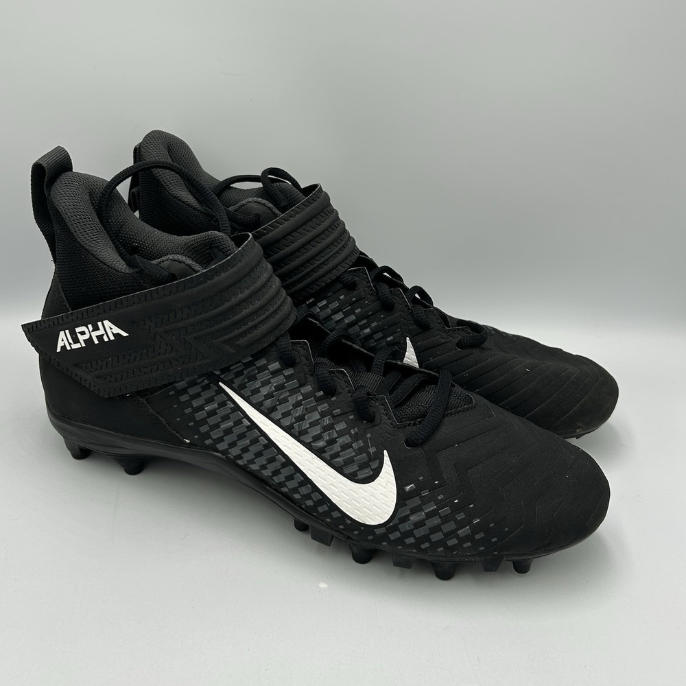 Nike Alpha Menace Varsity 2 Football Cleats, #AQ8154-001, Black/White, Mens 10.5